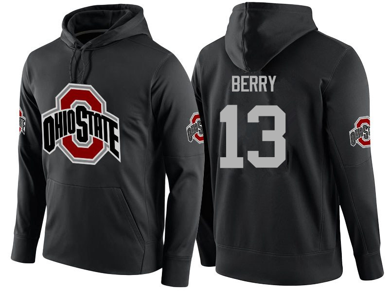 Men Ohio State Buckeyes #13 Rashod Berry Name-Number Hoodies-Black